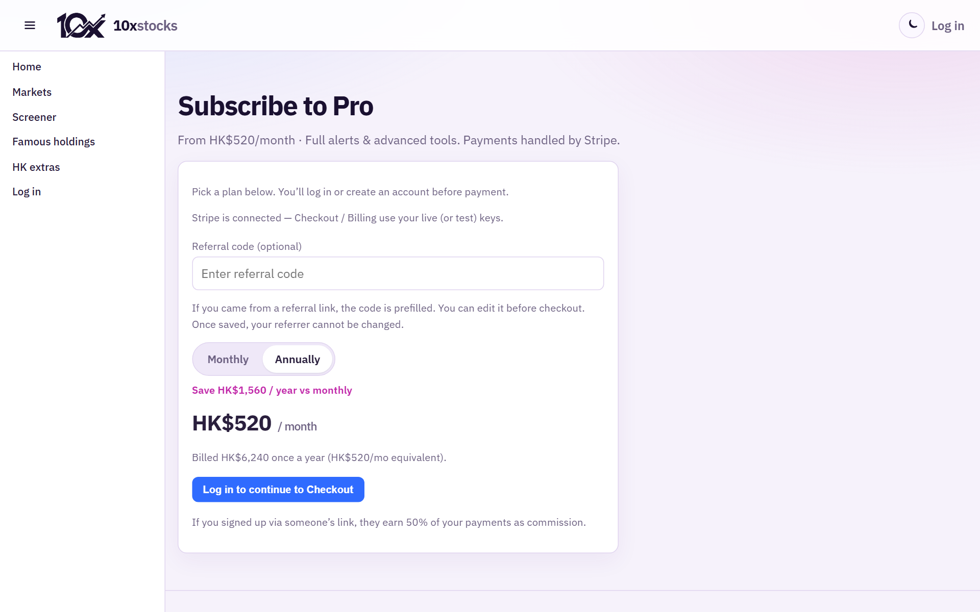 Subscribe / Pro upgrade